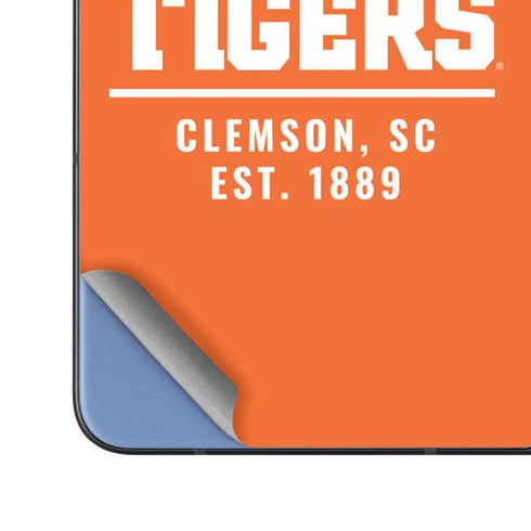 Clemson University Tigers Est 1889 Orange Galaxy Z Fold5 5G Skin